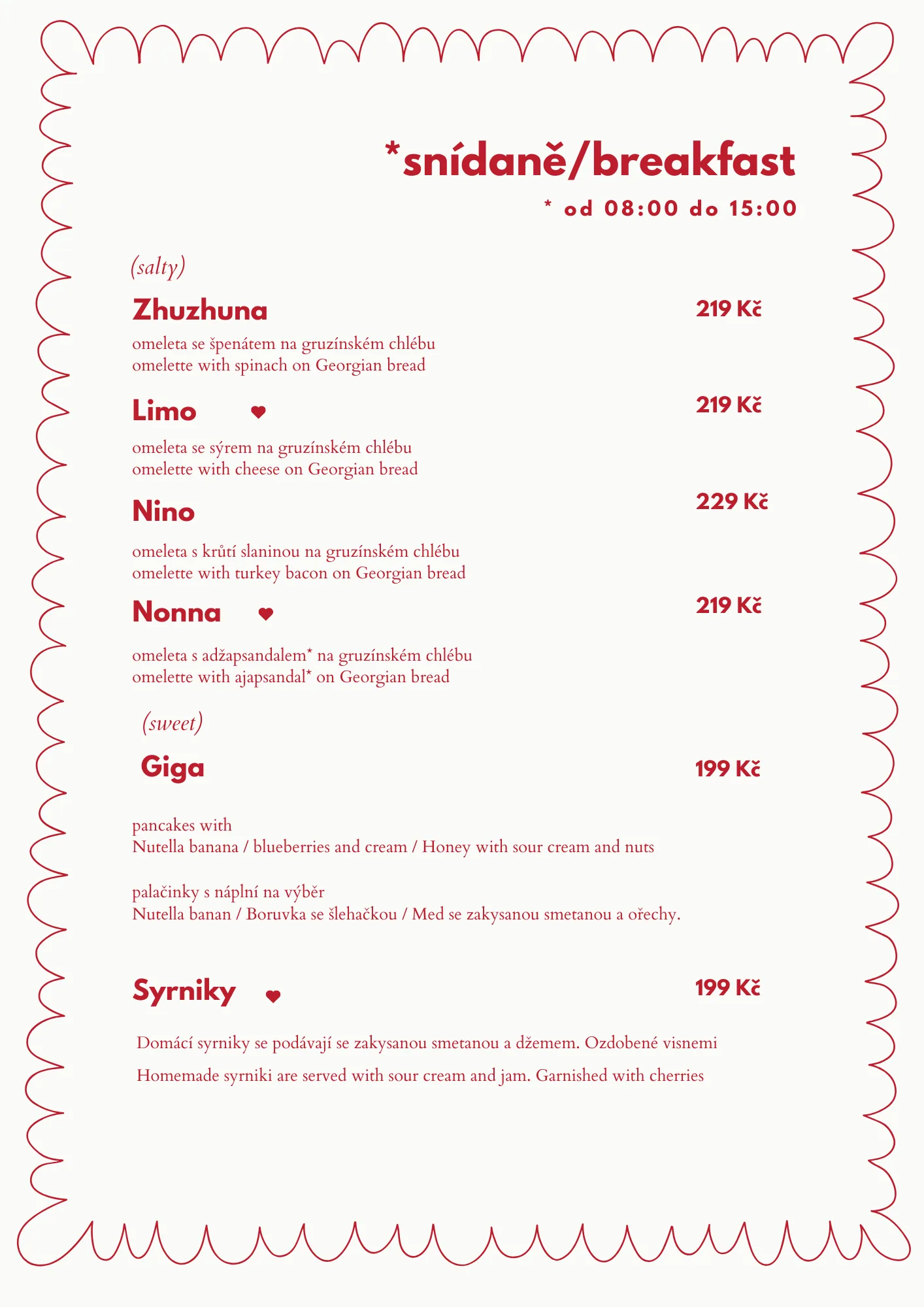 Původní menu plakát MATOKA číslo 1