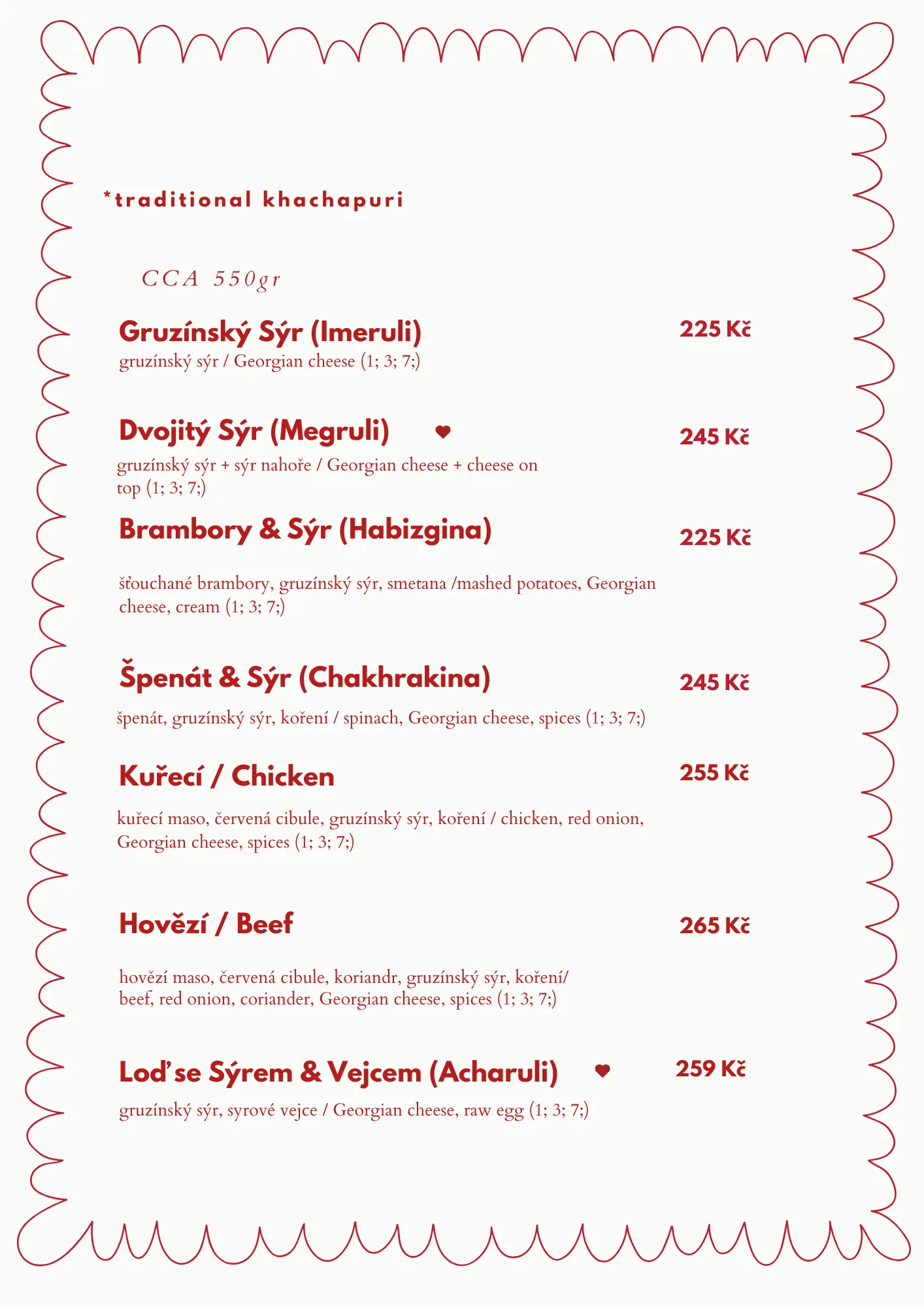 Původní menu plakát MATOKA číslo 4